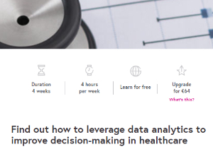MOOC: Data Analytics in Health – From Basics to Business