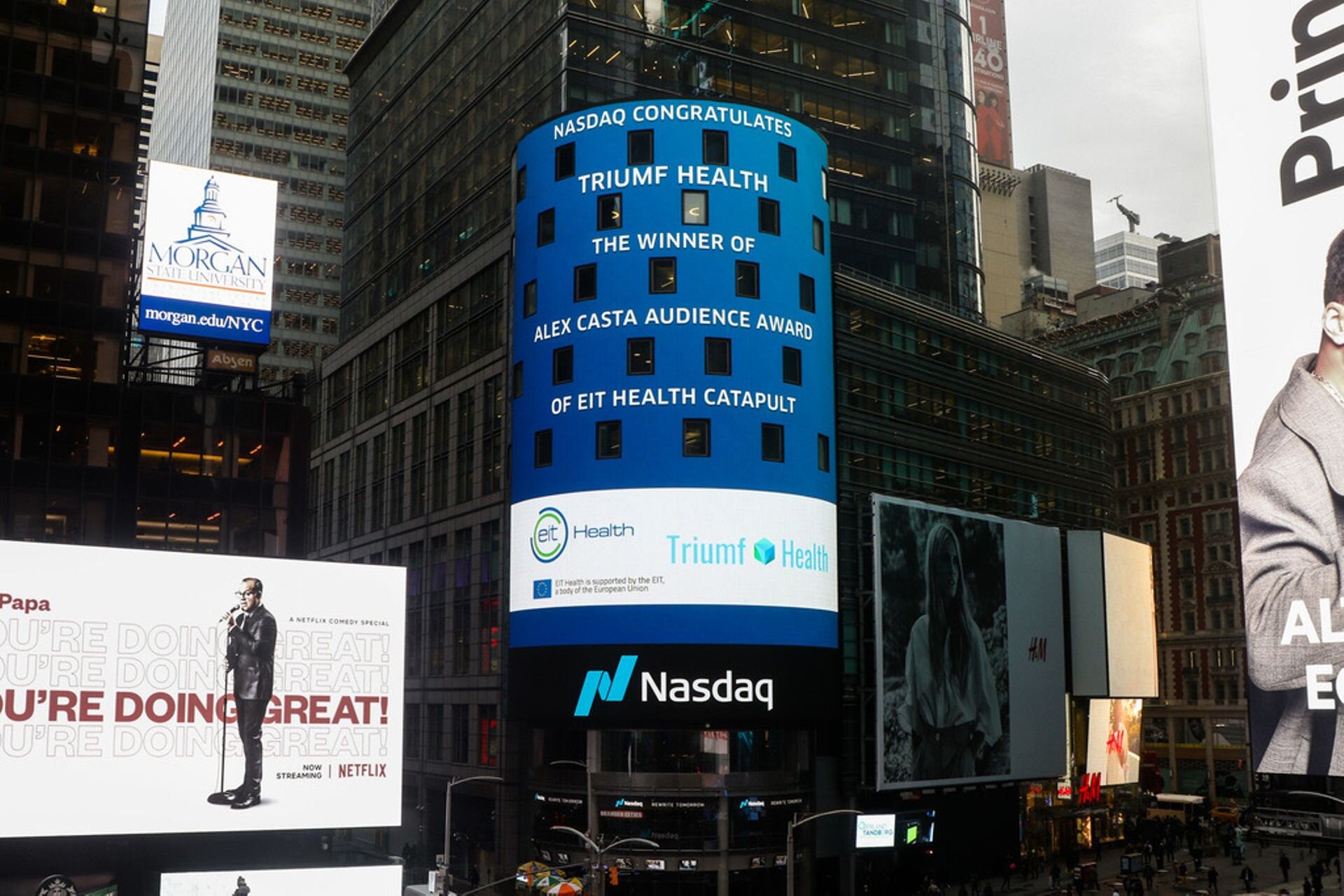 Nasdaq congratulates Triumf Health at Times Square